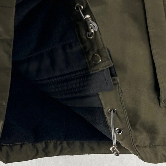 Dockers Soft Shell Jacket Mens Size M Full Zip Snap Fleece Lined Khaki Green - Picture 8 of 11